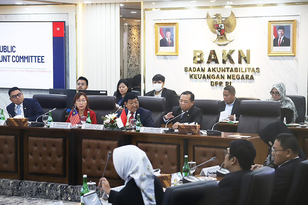 BAKN DPR RI gelar pertemuan dengan delegasi parlemen Malaysia. (BeritaNasional/Elvis Sendouw)