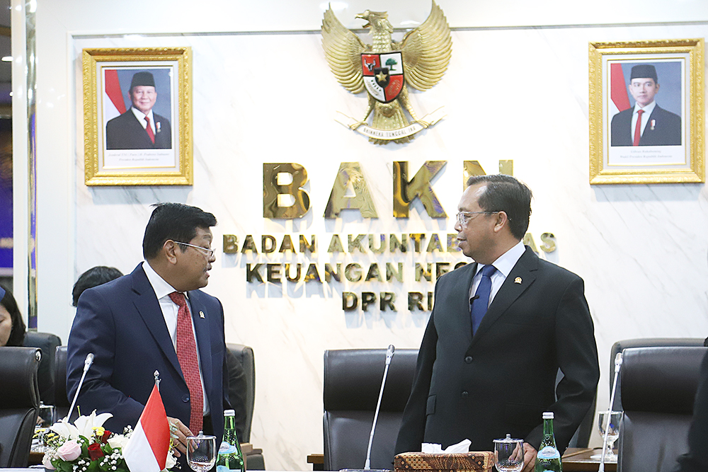 BAKN DPR RI gelar pertemuan dengan delegasi parlemen Malaysia. (BeritaNasional/Elvis Sendouw)