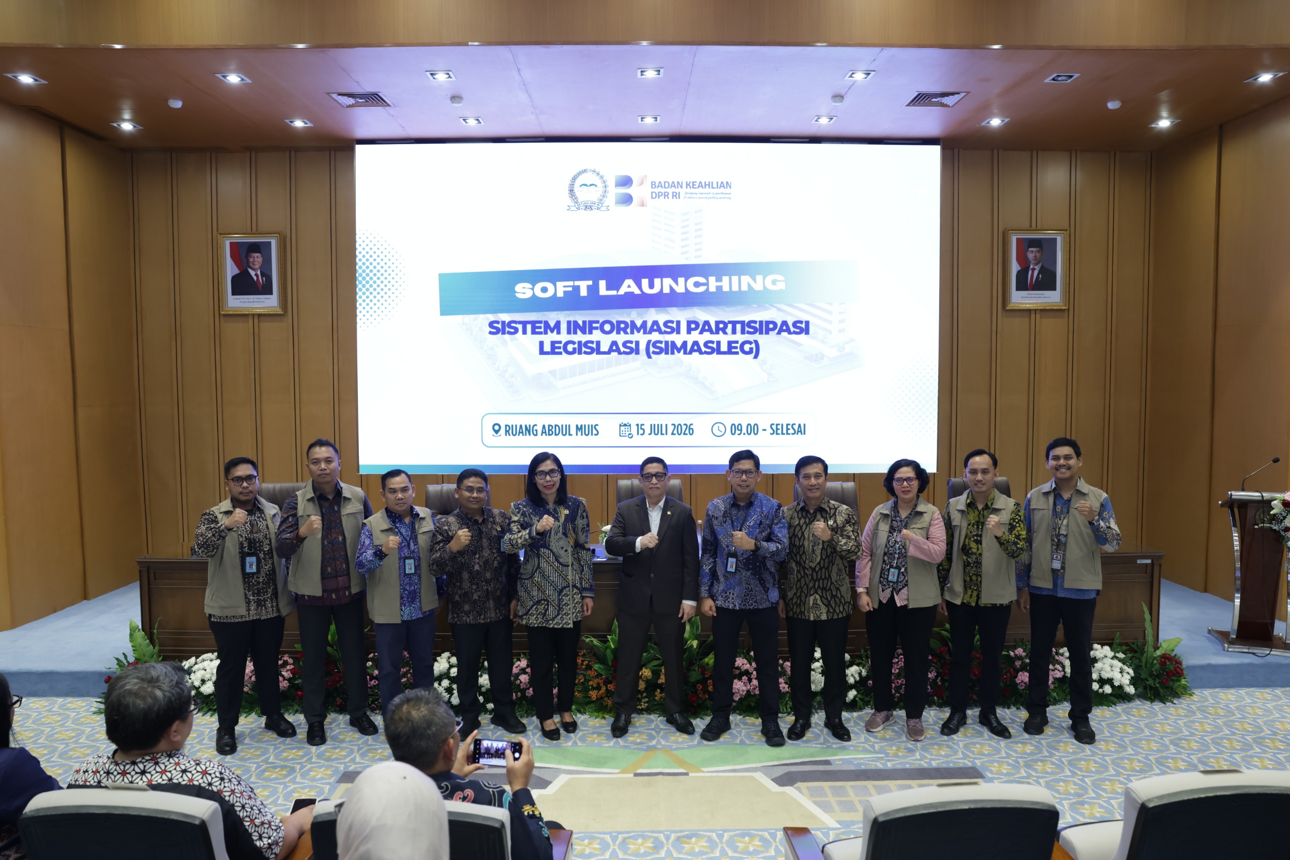 DPR RI secara resmi meluncurkan Sistem Informasi Partisipasi Legislasi (SIMASLEG). (BeritaNasional/Elvis/HO Baleg)
