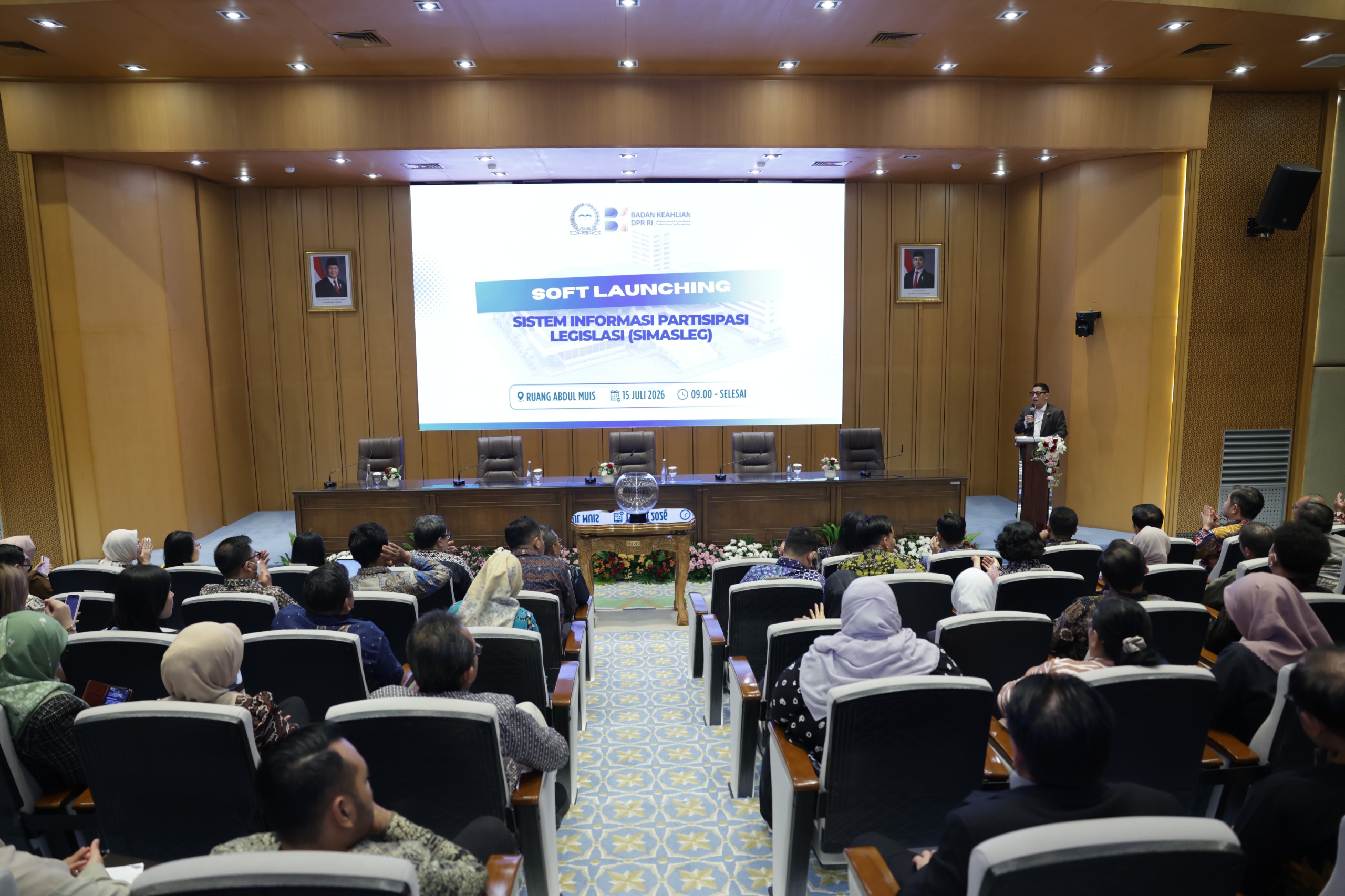 DPR RI secara resmi meluncurkan Sistem Informasi Partisipasi Legislasi (SIMASLEG). (BeritaNasional/Elvis/HO Baleg)