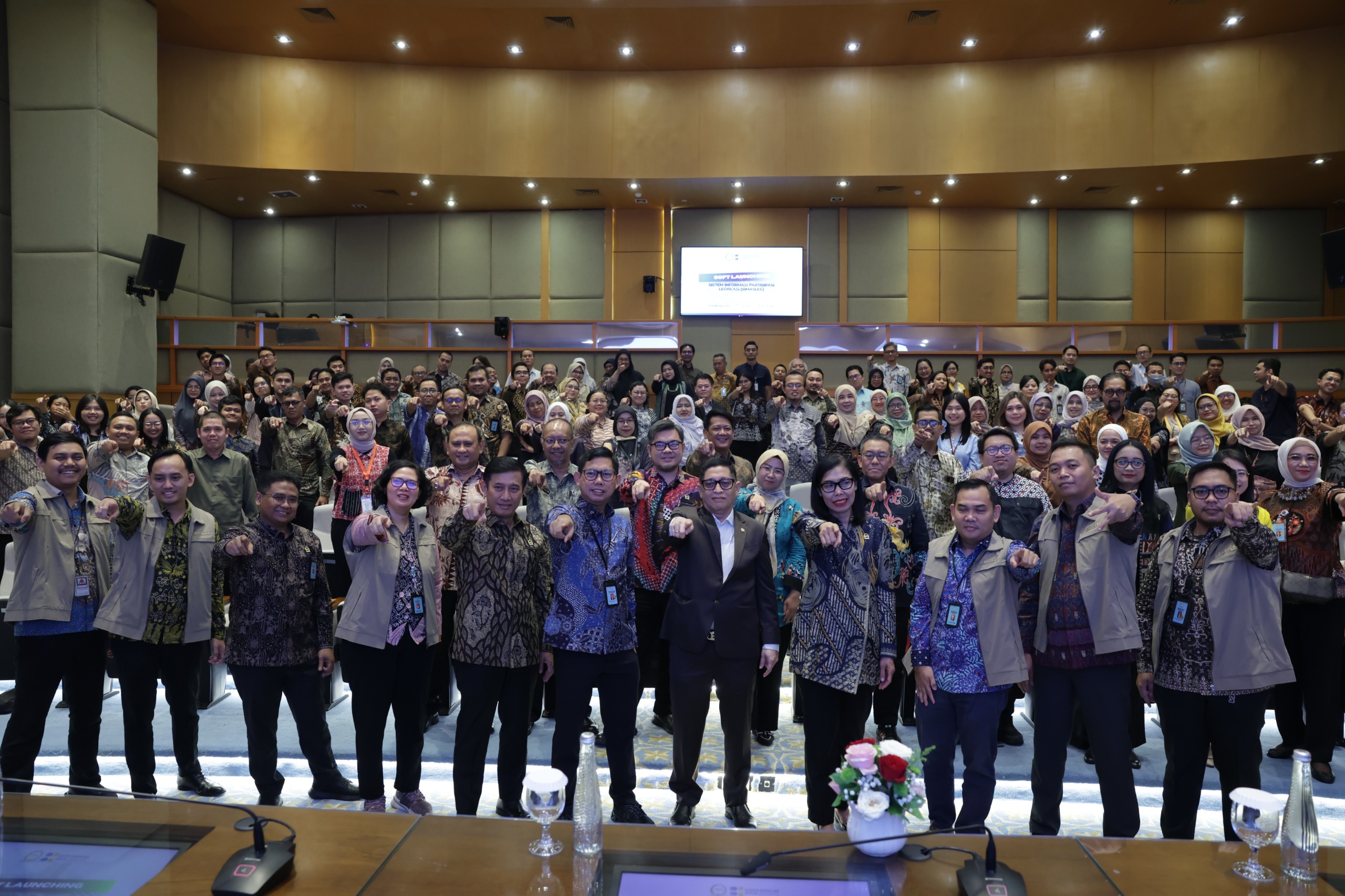 DPR RI secara resmi meluncurkan Sistem Informasi Partisipasi Legislasi (SIMASLEG). (BeritaNasional/Elvis/HO Baleg)