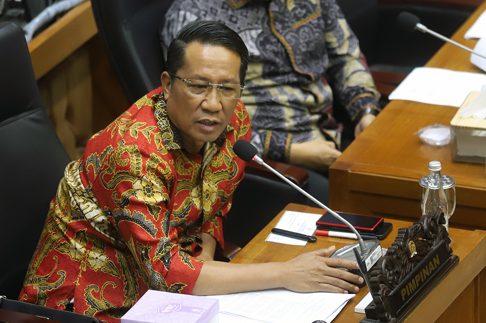 Rapat Panja Baleg membahas Penyusunan RUU tentang Perubahan atas UU No.39 Tahun 2008 tentang Kementerian Negara. (BeritaNasional/Elvis Sendouw)