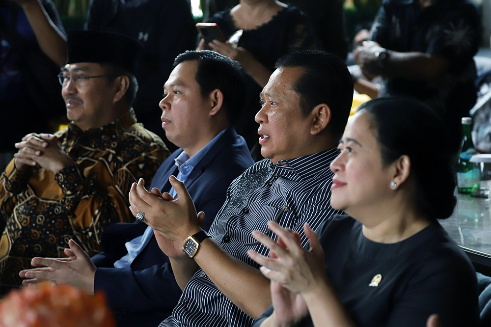 Ketua MPR RI Bambang Soesatyo di hari ulang tahun ke 62 luncurkan 5 buku. (BeritaNasional/Elvis Sendouw)