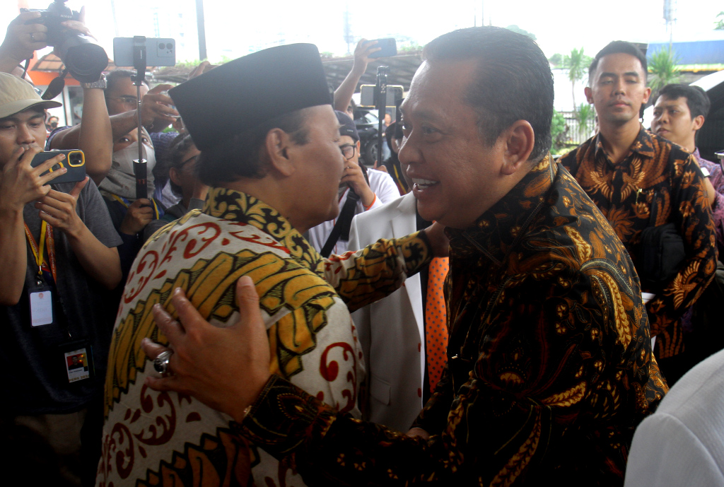 Ketua MPR Bambang Soesatyo melakukan kunjungan kebangsaan di Kantor DPP PKS, Jakarta, Senin (8/7/2024).  (Berita nasional.com/Oke Atmaja)