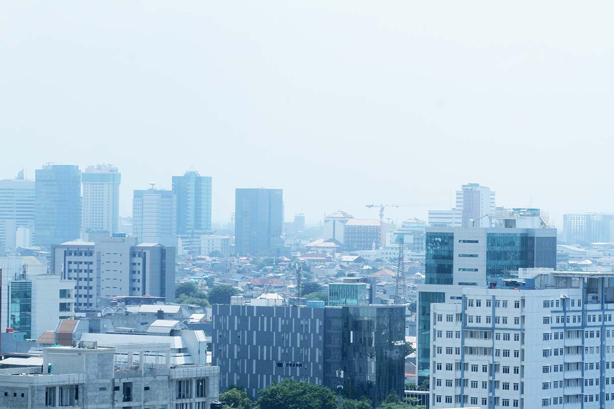 Gedung bertingkat di Jakarta, Rabu (5/3/2025).  (Beritanasional.com/Oke Atmaja)