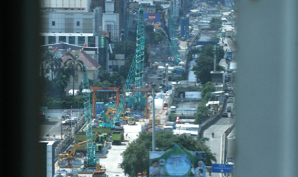 Gedung bertingkat di Jakarta, Rabu (5/3/2025).  (Beritanasional.com/Oke Atmaja)