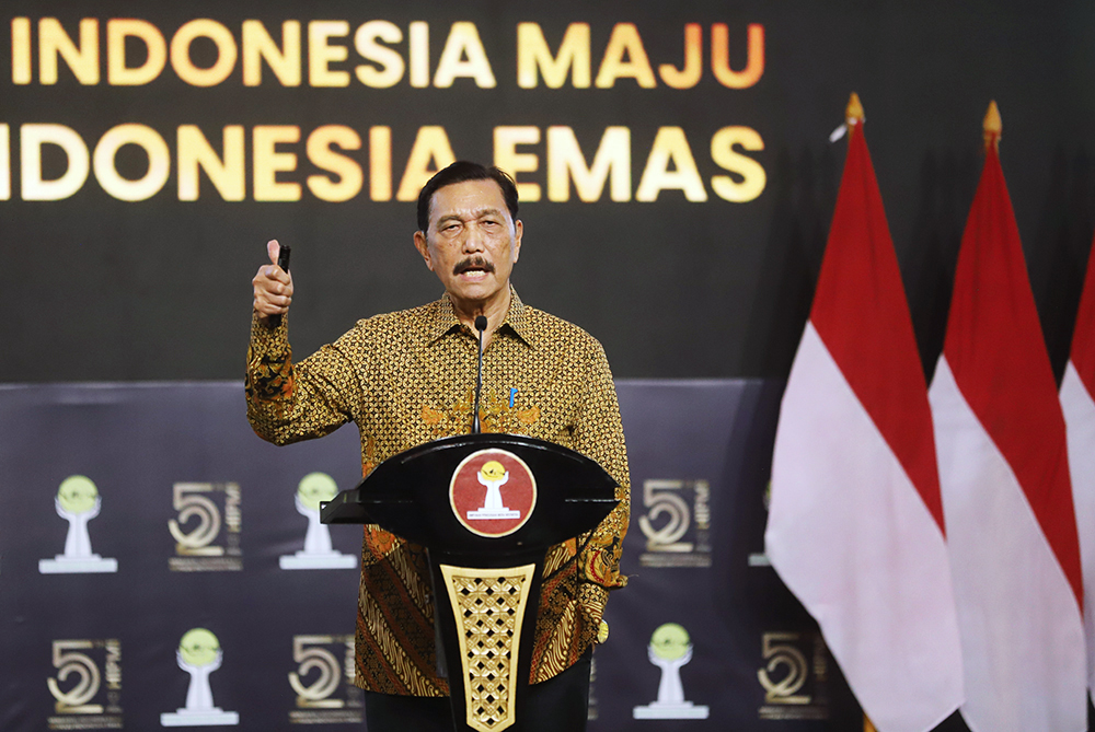 HUT HIPMI ke 52 "Mengawal Indonesia Maju, Menuju Indonesia Emas". (BeritaNasional/Elvis Sendouw)