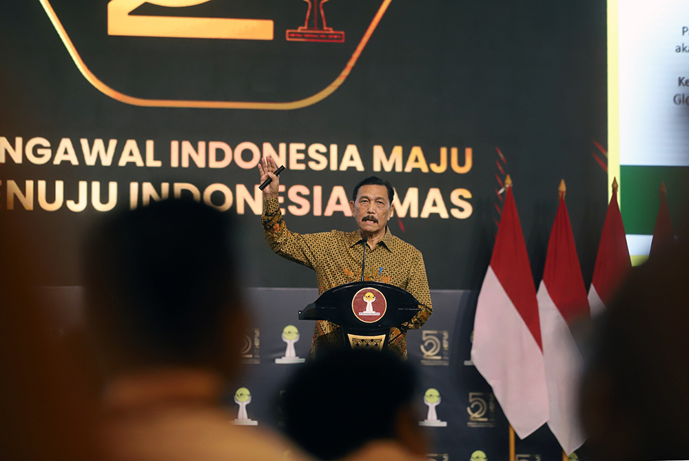 HUT HIPMI ke 52 "Mengawal Indonesia Maju, Menuju Indonesia Emas". (BeritaNasional/Elvis Sendouw)