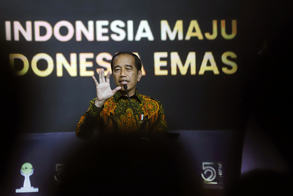 HUT HIPMI ke 52 "Mengawal Indonesia Maju, Menuju Indonesia Emas". (BeritaNasional/Elvis Sendouw)