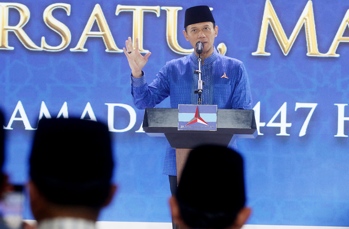 Menko Bidang Infrastruktur dan Pembangunan Kewilayahan sekaligus Ketum Demokrat Agus Harimurti Yudhoyono (AHY). (Beritanasional.com/ho/Oke Atmaja)