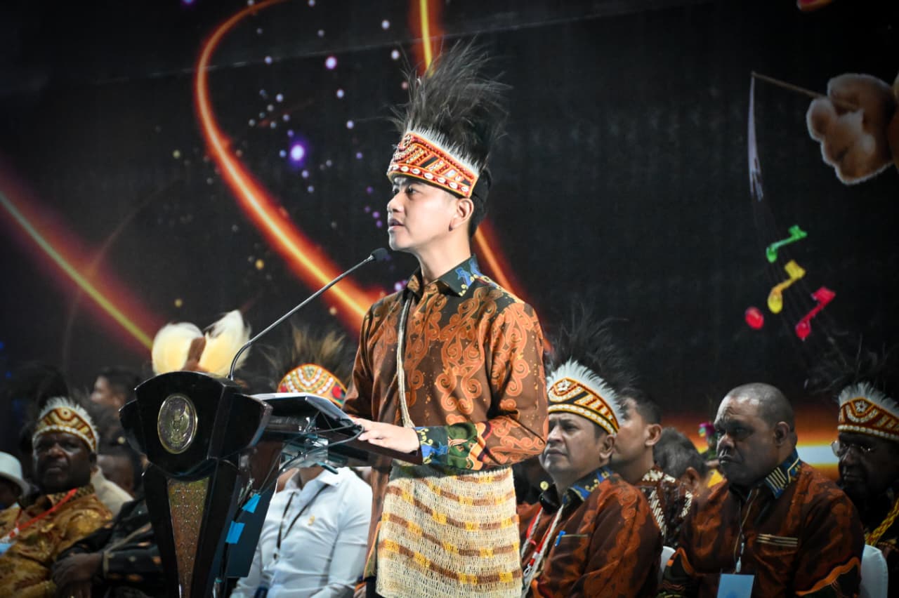 Wapres Gibran Rakabuming menghadiri acara Pesta Paduan Suara Gerejawi (Pesparawi) Nasional XIV Tahun 2026 di Manokwari, Papua Barat. (BeritaNasional/Elvis/HO Setwapres)