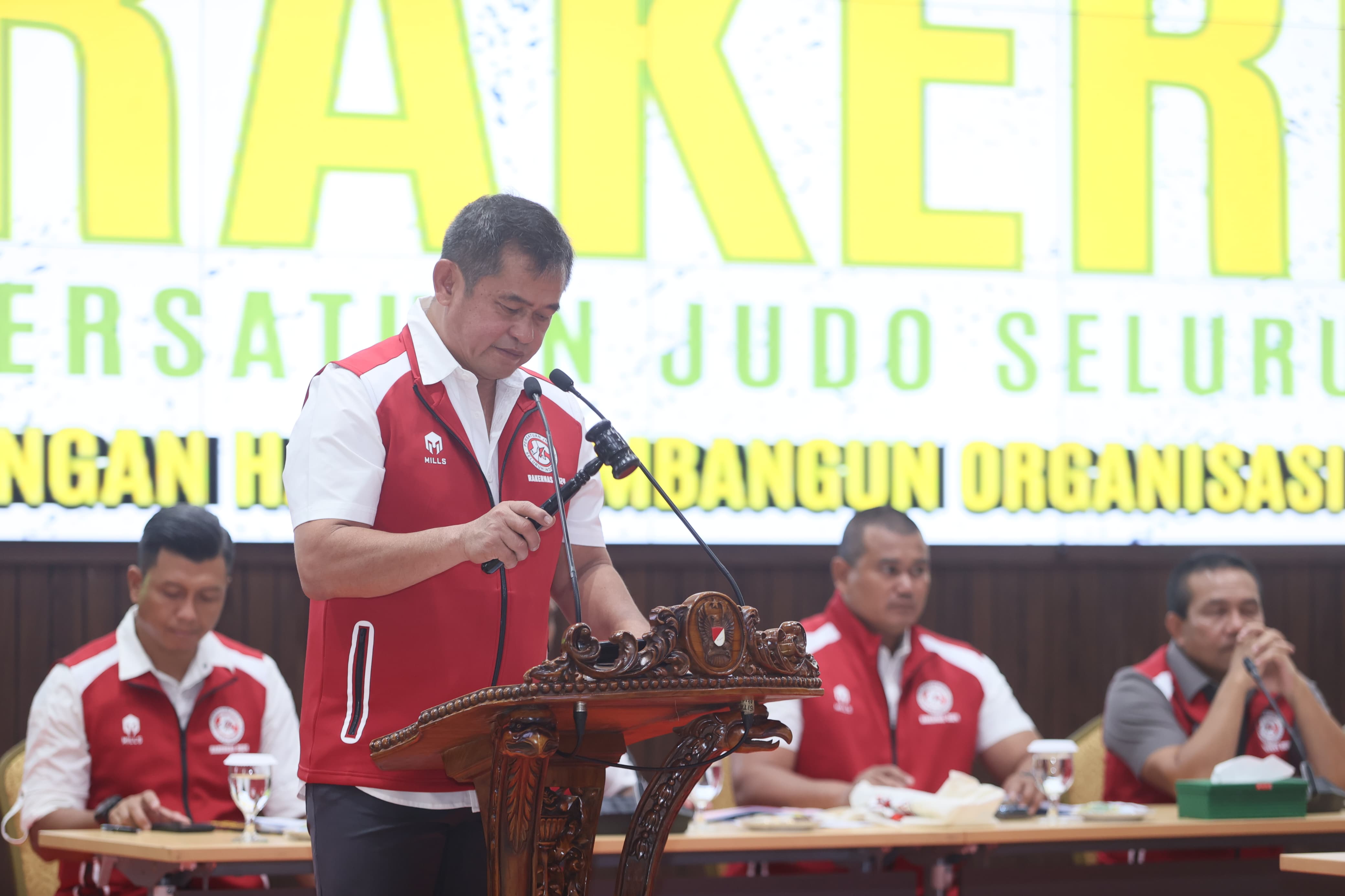 Kepala Staf Angkatan Darat (Kasad) Jenderal TNI Maruli Simanjuntak, membuka Rapat Kerja Nasional (Rakernas) Persatuan Judo Seluruh Indonesia (PJSI) 2024.  (BeritaNasional/Elvis Sendouw/HO Puspen TNI)