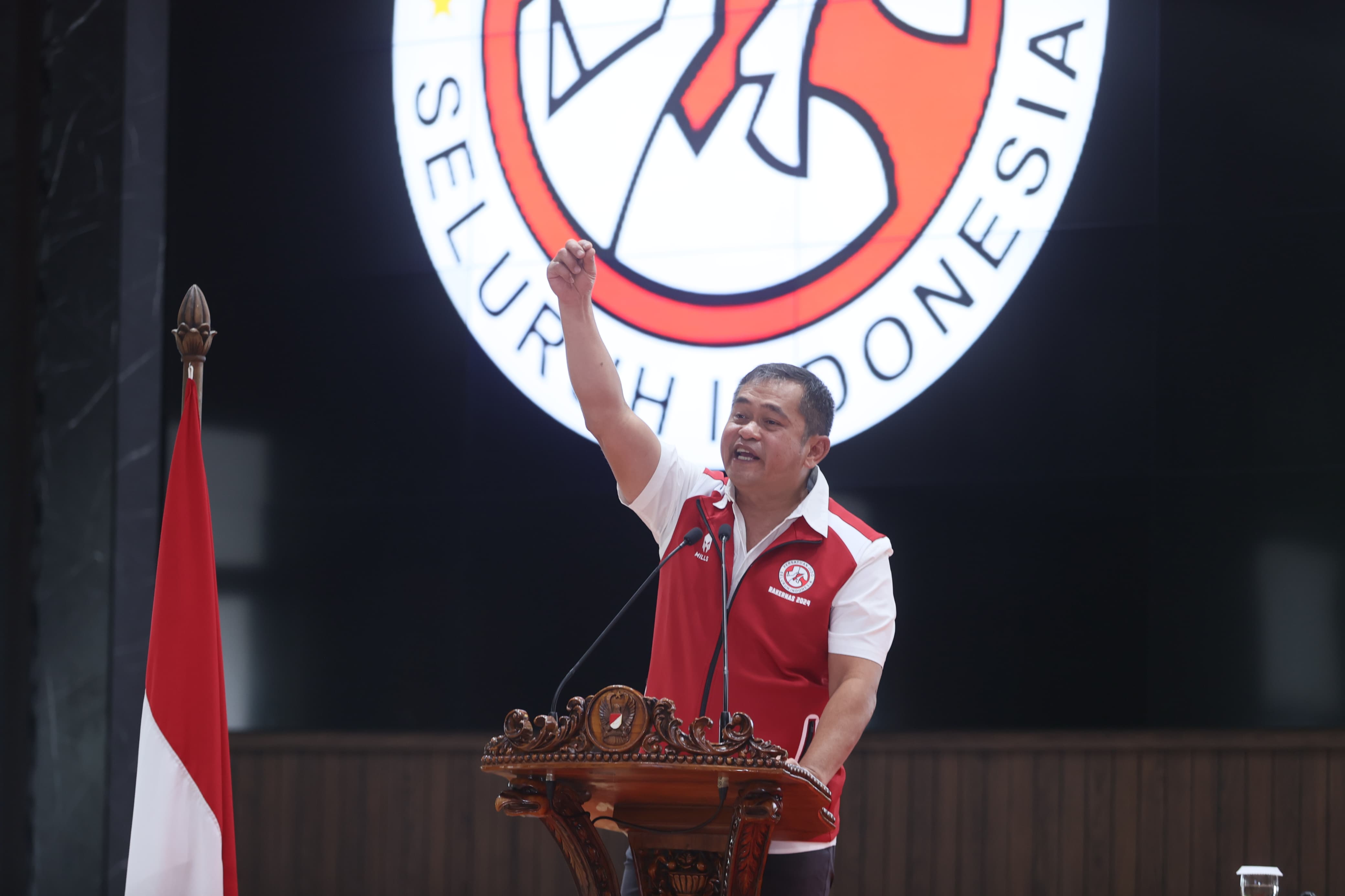 Kepala Staf Angkatan Darat (Kasad) Jenderal TNI Maruli Simanjuntak, membuka Rapat Kerja Nasional (Rakernas) Persatuan Judo Seluruh Indonesia (PJSI) 2024.  (BeritaNasional/Elvis Sendouw/HO Puspen TNI)