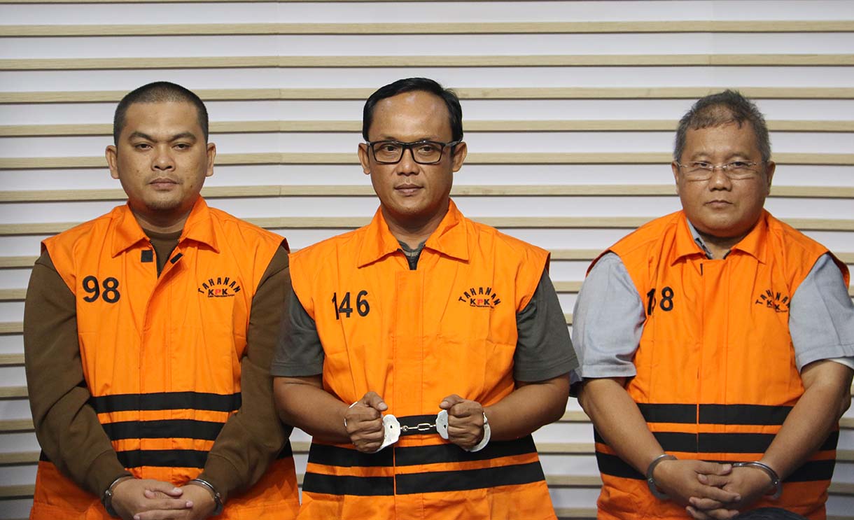 Tersangka kasus dugaan suap dan gratifikasi Bupati Lampung Tengah periode 2025-2030 Ardito Wijaya. (Beritanasional.com/Oke Atmaja)