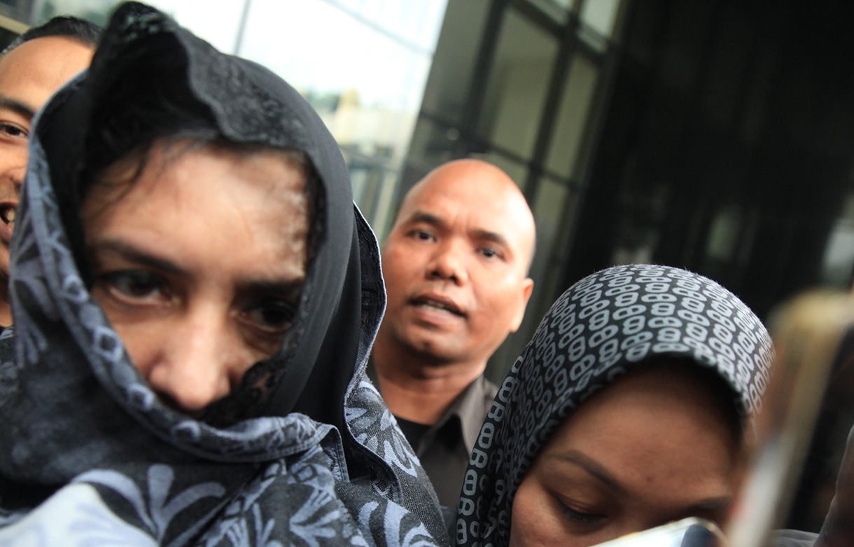 Bupati Pekalongan Fadia Arafiq, ditetapkan sebagai tersangka dan ditahan pada Rabu (4/3/2026). (Beritanasional.com/ho/Oke Atmaja)