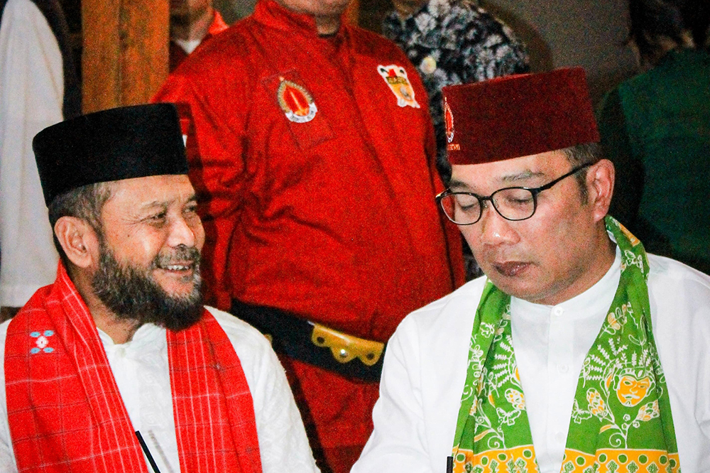 Calon Gubernur Jakarta Ridwan Kamil sambangi perwakilan masyarakat Betawi yang tergabung dalam Badan Musyawarah (Bamus) Betawi. (BeritaNasiona/HO Tim RK/Elvis Sendouw)