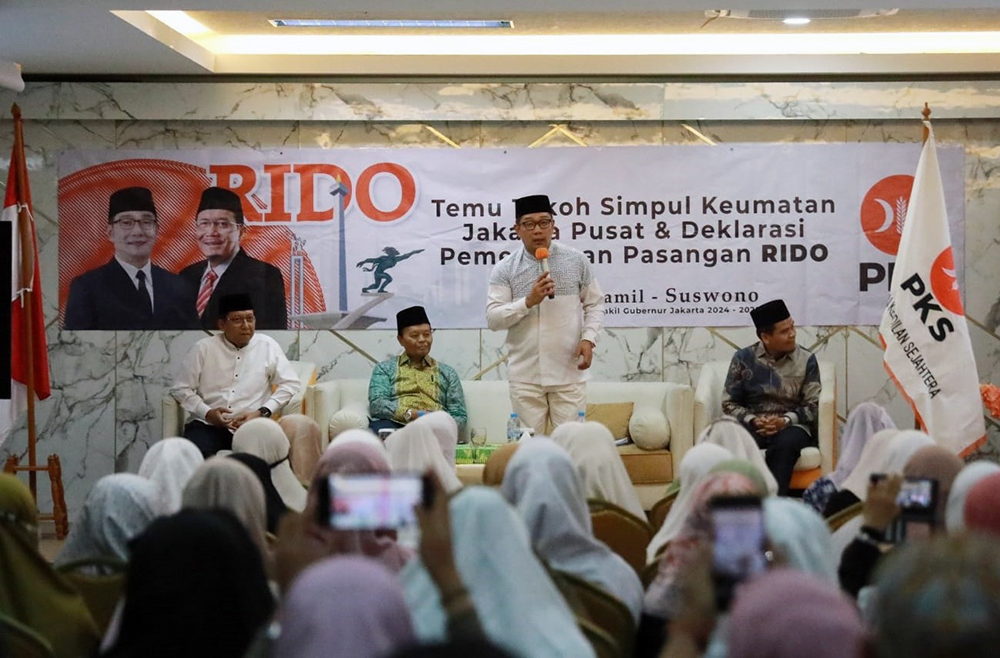 Bakal calon Gubernur Jakarta Ridwan Kamil hadiri Silaturahmi Forum Keumatan yang digelar di DPTW Partai Keadilan Sosial (PKS). (BeritaNasional/dok Tim RK/Elvis Sendouw)