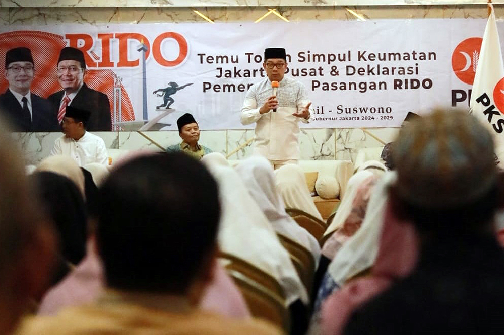 Bakal calon Gubernur Jakarta Ridwan Kamil hadiri Silaturahmi Forum Keumatan yang digelar di DPTW Partai Keadilan Sosial (PKS). (BeritaNasional/dok Tim RK/Elvis Sendouw)