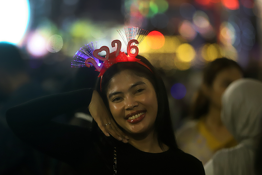 Suasana car free night di kawasan jalan MH Thamrin. (BeritaNasional/Elvis Sendouw)
