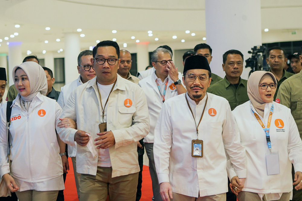 Debat ke 2 Cagub-Cawagub Jakarta di Ancol angkat tema Ekonomi dan Kesejahteraan Sosial. (BeritaNasional/Tim Rido/Elvis Sendouw)