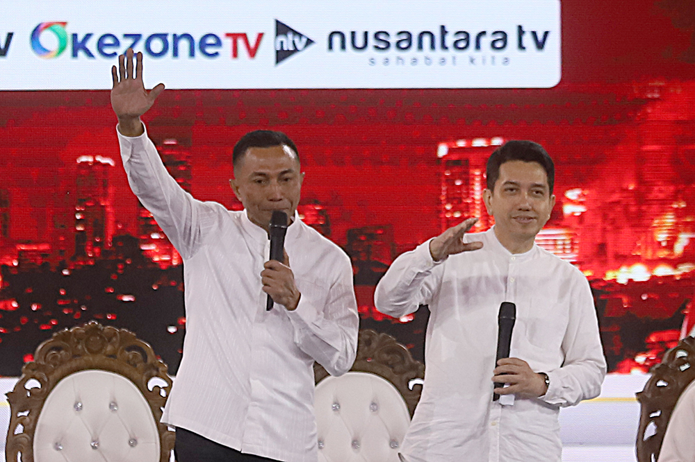 Debat pertama 3 Cagub-Cawagub Jakarta yang diselenggarakan KPUD Jakarta. (BeritaNasional/Elvis Sendouw)