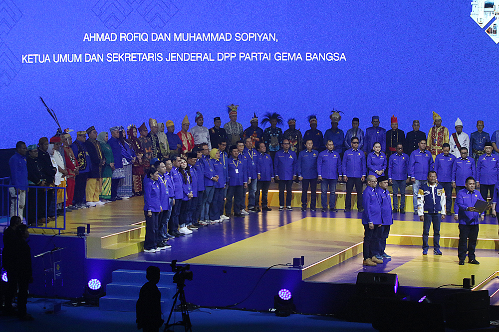 Deklarasi Partai Gema Bangsa secara resmi menyatakan diri sebagai kekuatan politik baru di Indonesia. (BeritaNasional/Elvis Sendouw)
