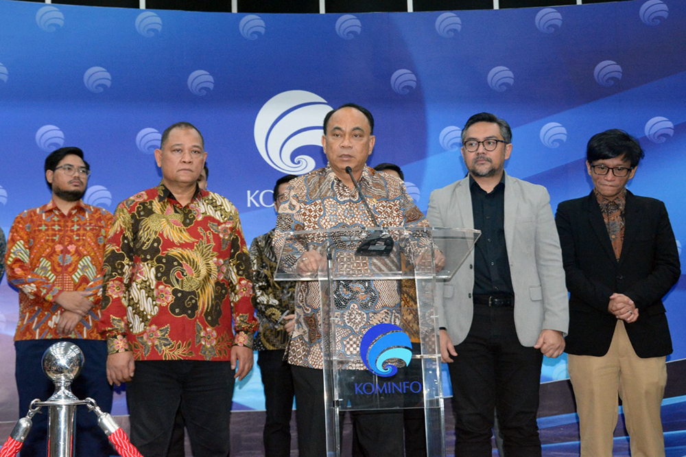 Kementerian Kominfo deklarasikan Pilkada Damai dan Anti Hoaks 2024. (BeritaNasional/HO Kominfo/Elvis Sendouw)