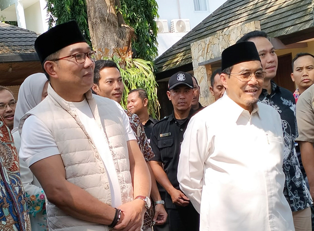 Bakal Calon Gubernur dan Wakil Gubernur Jakarta Ridwan Kamil-Suswono menghadiri deklarasi Relawan Berkah. (BeritaNasional/Elvis Sendouw)