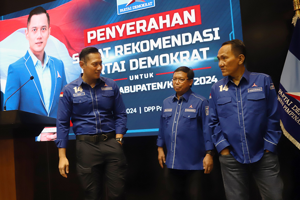 Ketum Demokrat AHY Serahkan 62 surat rekomendasi. (BeritaNasional/Elvis Sendouw)