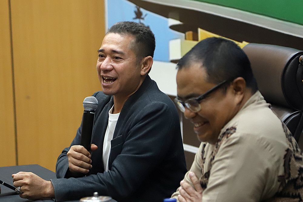 Diskusi DPR Bersama KWP Bahas Potensi Dari Ekonomi Kreatif Diskusi dialektika DPR bersama KWP dengan tema"Memaksimalkan Potensi Dari Ekonomi Kreatif". (BeritaNasional/Elvis Sendouw)