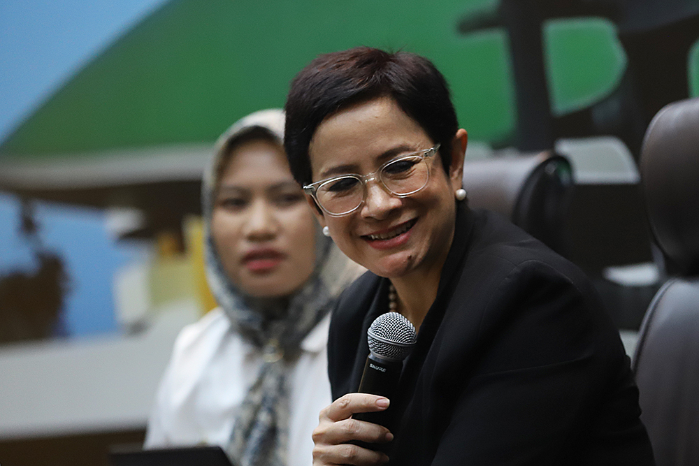 Diskusi Dialektika mengangkat tema  "Hadirnya Prabowo di PBB, Menguatkan Kembali Peran Indonesia Dalam Diplomasi Global". (BeritaNasional/Elvis Sendouw)
