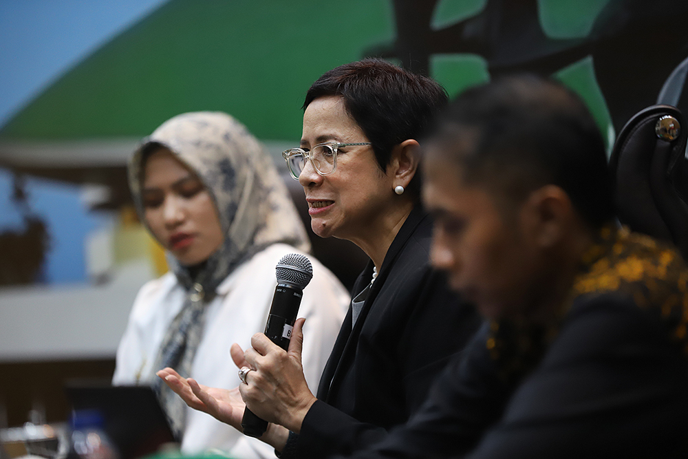 Diskusi Dialektika mengangkat tema  "Hadirnya Prabowo di PBB, Menguatkan Kembali Peran Indonesia Dalam Diplomasi Global". (BeritaNasional/Elvis Sendouw)