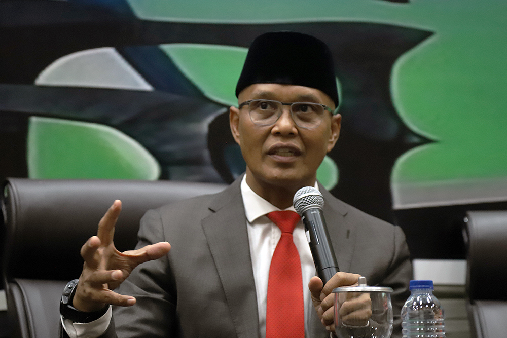 Diskusi KWP Bersama DPR Bahas Perang Israel dan Iran Dialektika Demokrasi Dengan tema : "Langkah Konkret Antisipasi Dampak Meluasnya Perang Israel-Iran". (BeritaNasional/Elvis Sendouw)