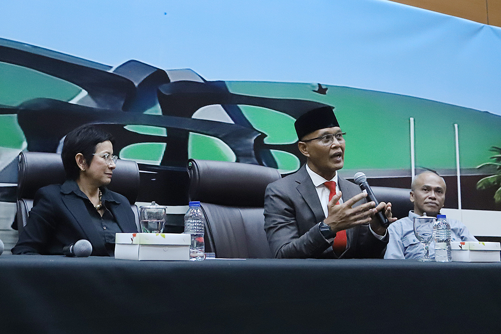 Diskusi KWP Bersama DPR Bahas Perang Israel dan Iran Dialektika Demokrasi Dengan tema : "Langkah Konkret Antisipasi Dampak Meluasnya Perang Israel-Iran". (BeritaNasional/Elvis Sendouw)