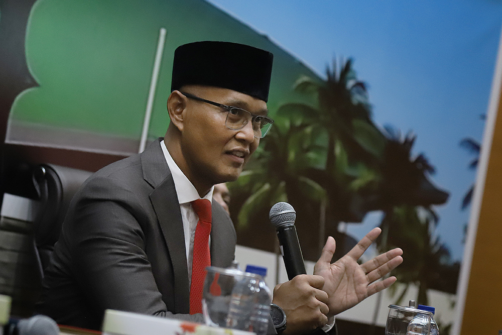 Diskusi KWP Bersama DPR Bahas Perang Israel dan Iran Dialektika Demokrasi Dengan tema : "Langkah Konkret Antisipasi Dampak Meluasnya Perang Israel-Iran". (BeritaNasional/Elvis Sendouw)