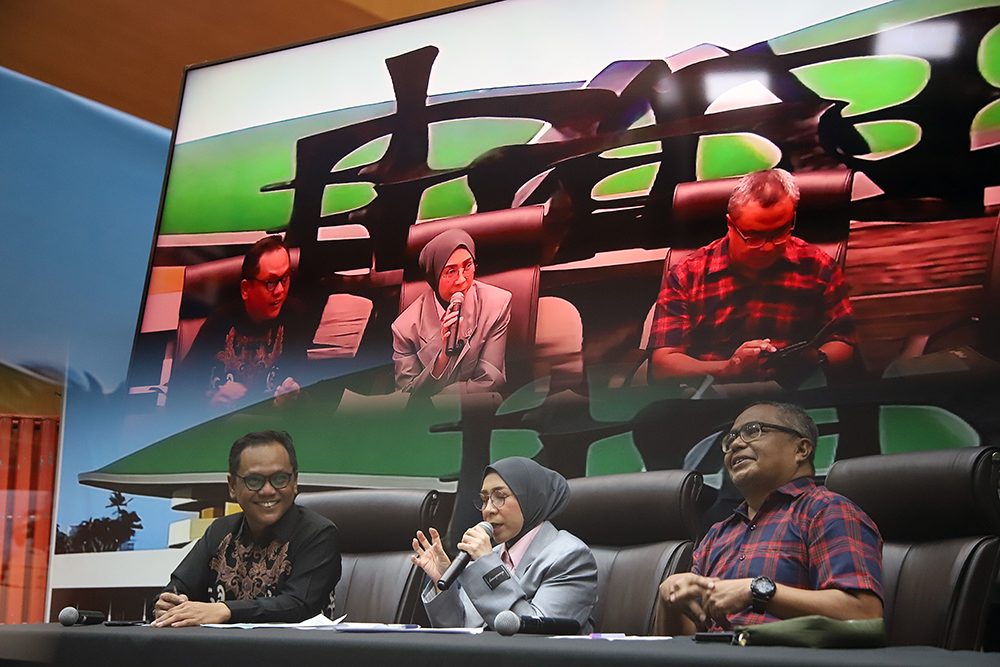 Diskusi Forum Legislasi dengan tema “RUU Perubahan atas UU Nomor 28 Tahun 2014 tentang Hak Cipta, Demi Lindungi Hak Pencipta". (BeritaNasional/Elvis Sendouw)