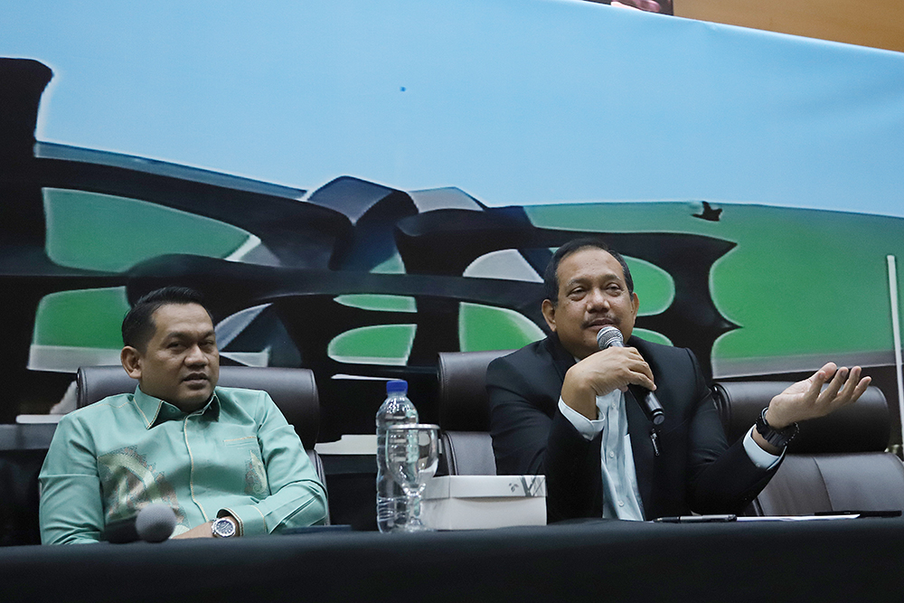 Diskusi KWP Bersama DPR Bahas RUU KUHAP KWP dengan DPR gelar diskusi Forum Legislasi dengan tema: "Komitmen DPR Menguatkan Hukum Pidana melalui Pembahasan RUU KUHAP". (BeritaNasional/Elvis Sendouw)