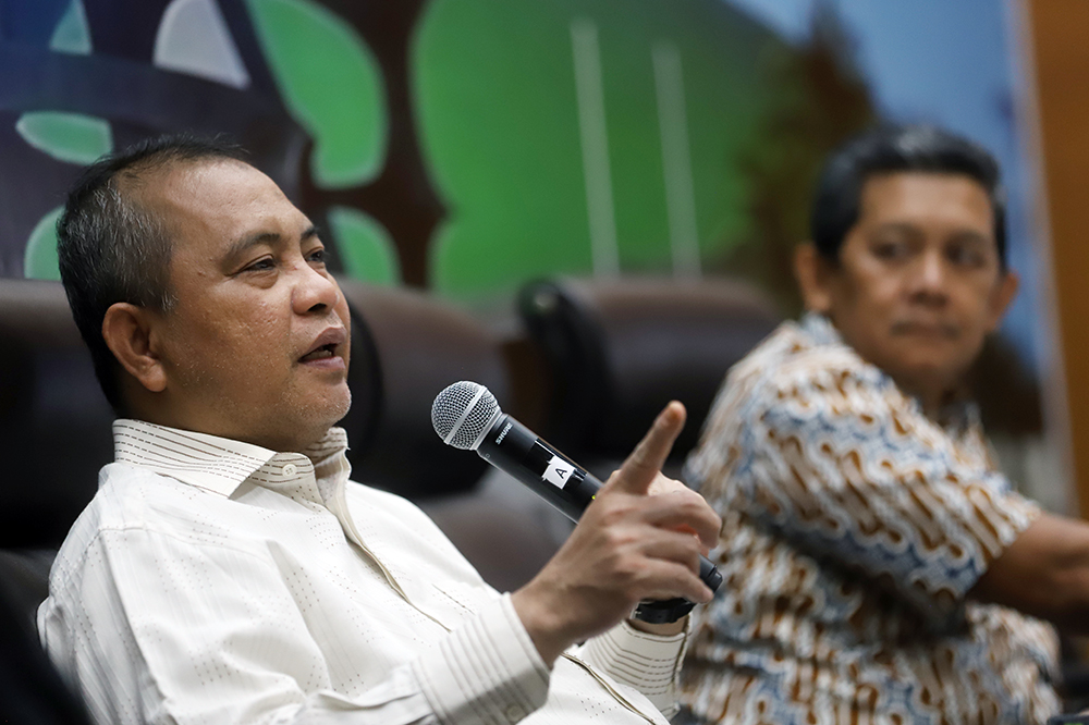 Diskusi Dialektika Demokrasi KWP bersama DPR RI  bertajuk "Menanti Rekomendasi Pansus untuk Ibadah Haji 2025 yang Lebih Baik". (BeritaNasional/Elvis Sendouw)