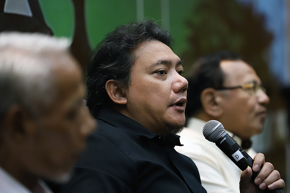 Diskusi Konstitusi dan Demokrasi Indonesia dengan tema"Evaluasi Keberadaan TAP MPR. (BeritaNasional/Elvis Sendouw)