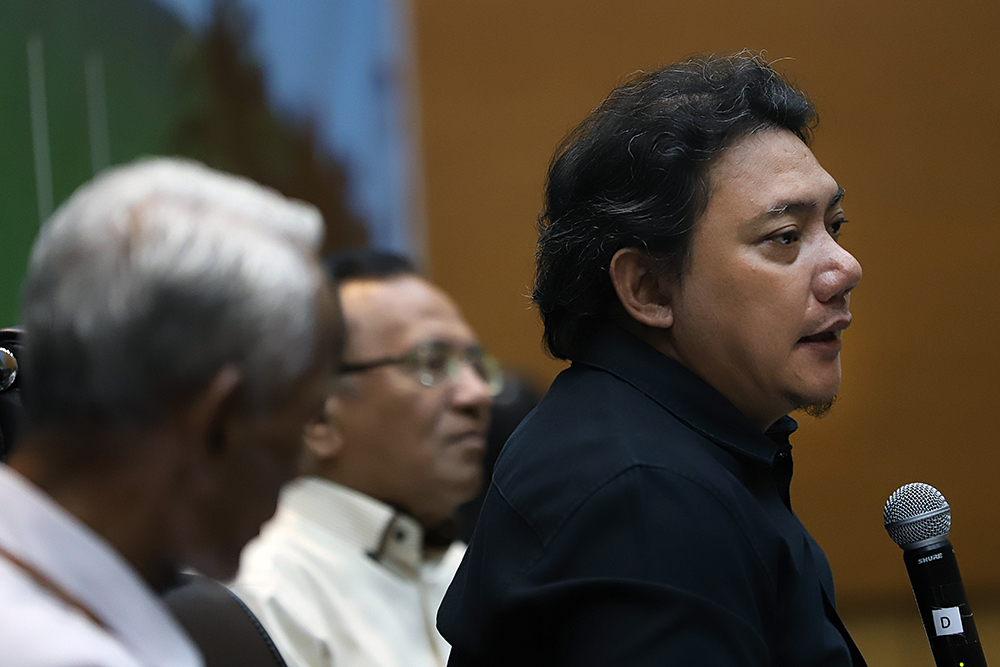 Diskusi Konstitusi dan Demokrasi Indonesia dengan tema"Evaluasi Keberadaan TAP MPR. (BeritaNasional/Elvis Sendouw)