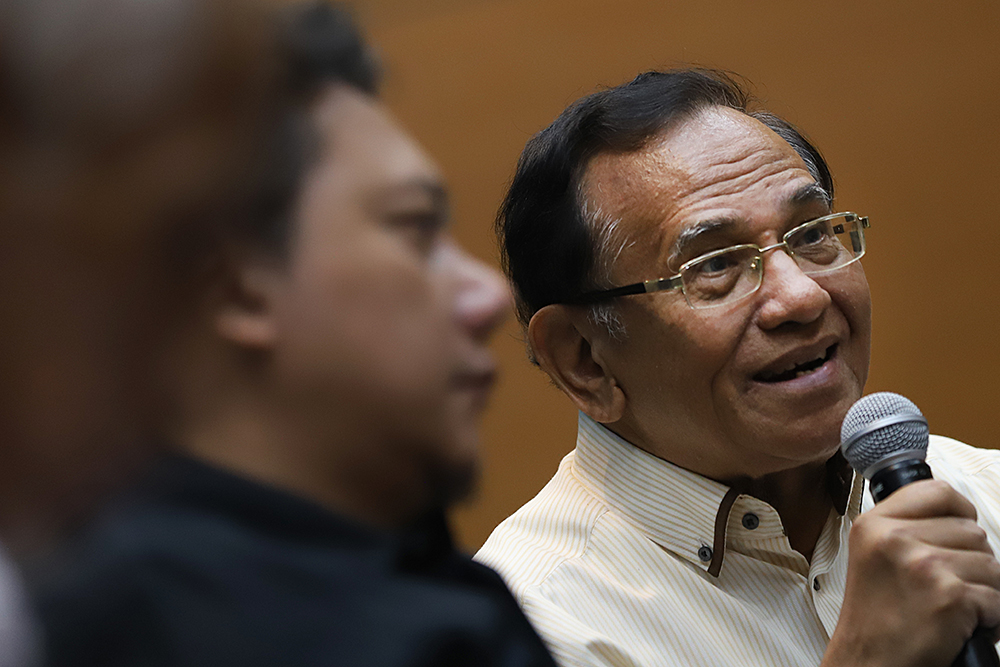 Diskusi Konstitusi dan Demokrasi Indonesia dengan tema"Evaluasi Keberadaan TAP MPR. (BeritaNasional/Elvis Sendouw)