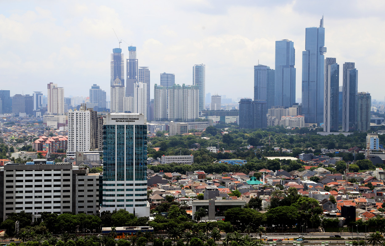 Gedung bertingkat Jakarta. (IndonesiaGlobe/Elvis Sendouw)