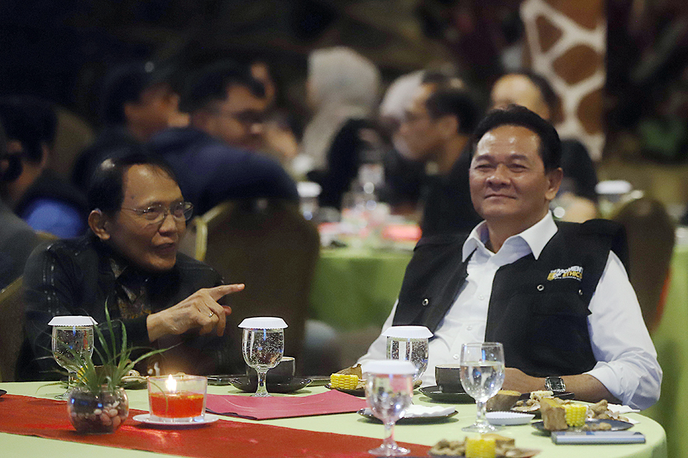 diskusi dengan tema "Rapat Fasilitasi Pemberitaan DKPP Melalui Kemitraan Strategis Humas dan Media Massa", di Safari Resort, Bogor, Jawa Barat. (BeritaNasional/Elvis Sendouw)