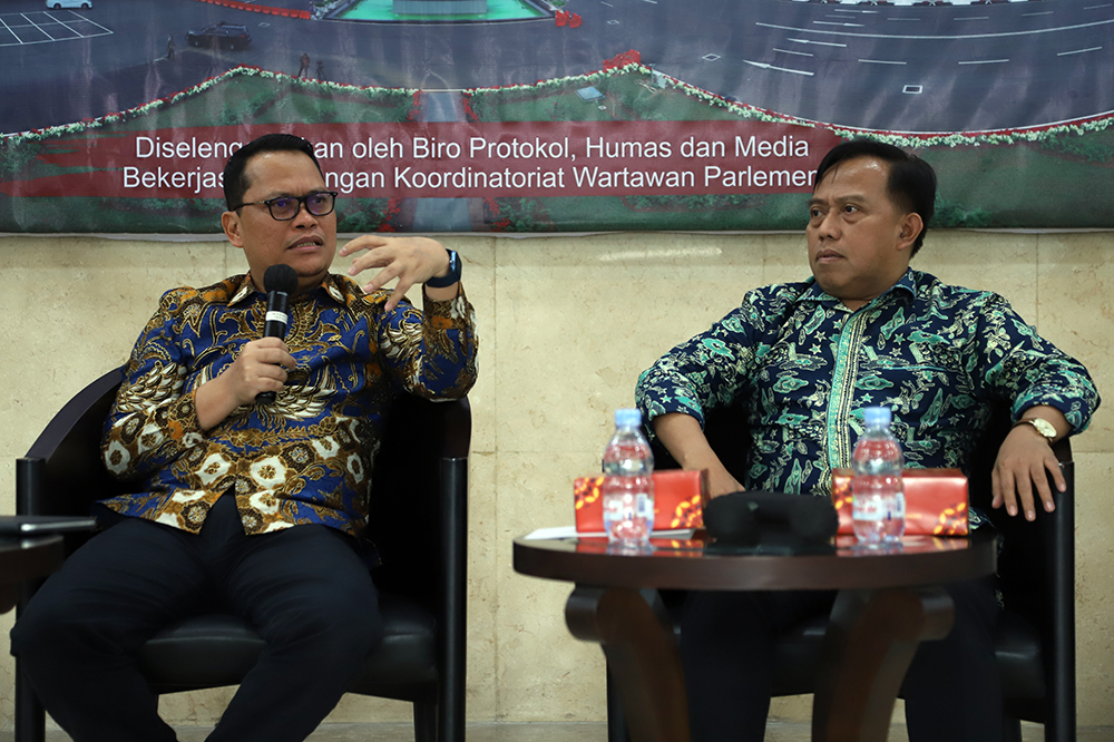 Diskusi DPD RI "Peran Lembaga Legislatif dalam Pengawasan Pelayanan Publik pada Penyelenggaraan Ibadah Haji". (BeritaNasional/Elvis Sendouw)