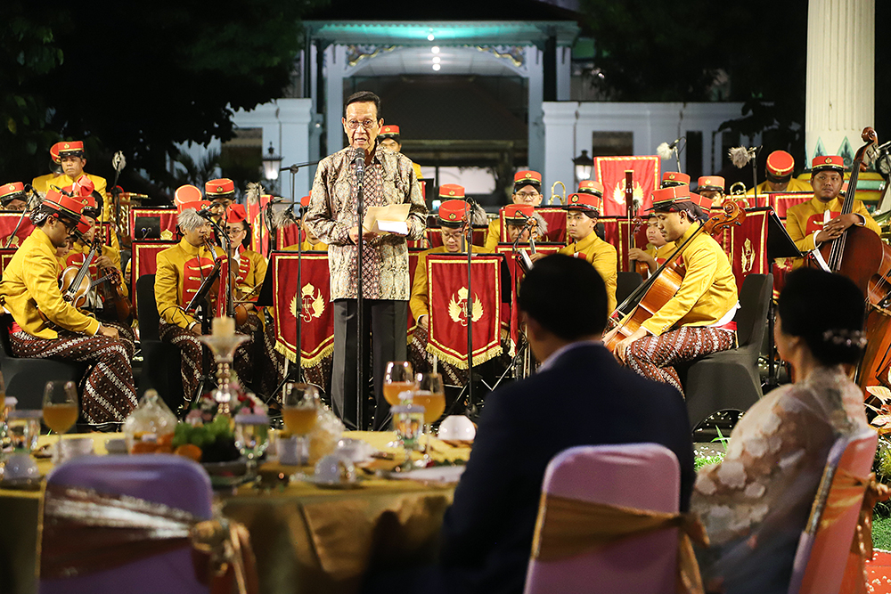 DPD RI gelar syukuran dan Rakor bersama Gubernur DIY dan wartawan KWP di Keraton Ngayogyakarta Hadiningrat. (BeritaNasional/Elvis Sendouw)