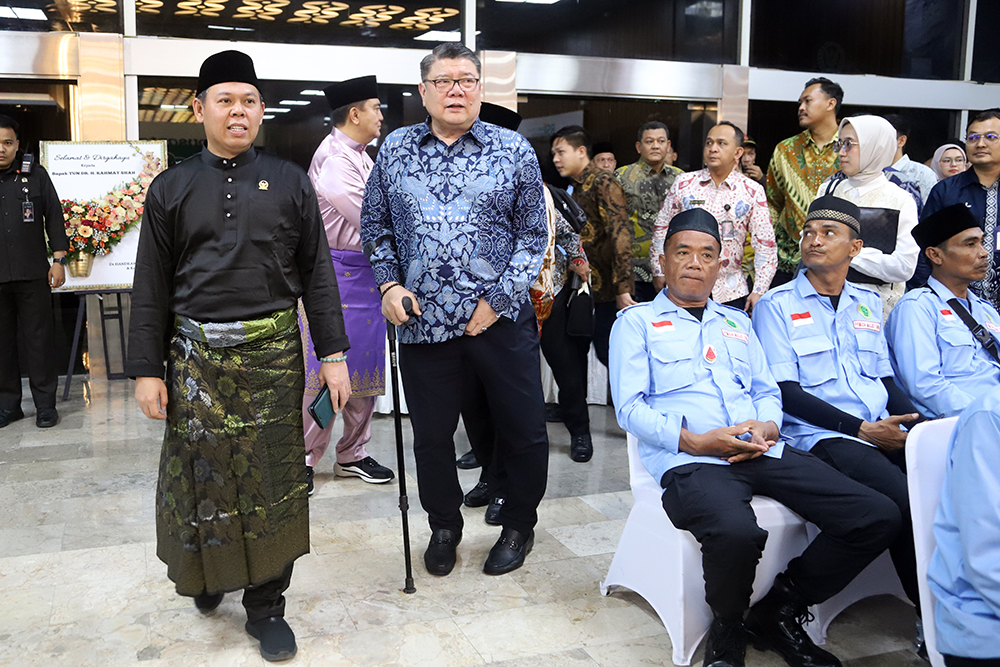 Ketua DPD RI Sultan Bachtiar Najamudin didampingi tokoh Melayu terkemuka mengadakan Welcome Dinner  Konvensyen DMDI. (BeritaNasional/Elvis Sendouw)