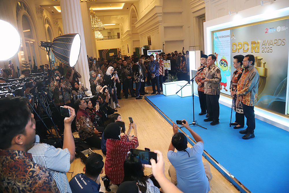 DPD RI Rayakan HUT ke 21 Gelar Awadrs Jadi Momentum DPD RI Tangkap Potensi dan Inspirasi dari Daerah DPD gelar Awards 2025 di HUT DPD RI ke 21 di Jakarta. (BeritaNasional/Elvis Sendouw)