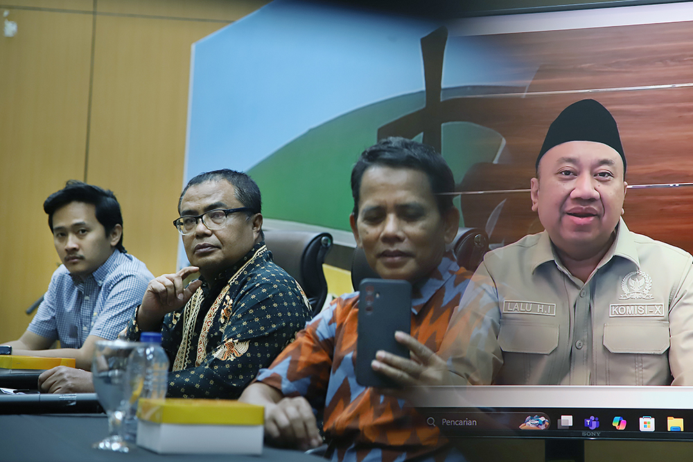 Diskusi Dialektika Demokrasi dengan tema: ”HUT RI Menjadi Momen Semangat Persatuan Membangun Indonesia Emas 2045. (BeritaNasional/Elvis Sendouw)