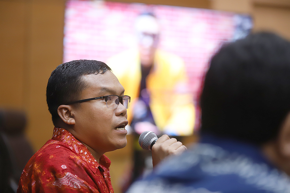 DPR Bersama KWP Gelar Diskusi Bahas Optimalisasi Anggaran Pemda untuk Pembangunan Koordinatoriat Wartawan Parlemen (KWP) bekerja sama dengan Biro Pemberitaan DPR RI menggelar Dialektika Demokrasi dengan tema "Dari Mengendap ke Berdampak: Optimalisasi Anggaran Pemda untuk Pembangunan". (BeritaNasional/Elvis Sendouw)
