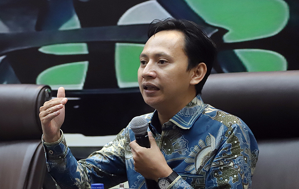 DPR Bersama KWP Gelar Diskusi Bahas Tradisi dan Modernitas Pesantren Dialektika Demokrasi dengan tema “Antara Tradisi dan Modernitas: Mampukah Pesantren Bertahan di Tengah Gempuran Globalisasi?”. (BeritaNasional/Elvis Sendouw)